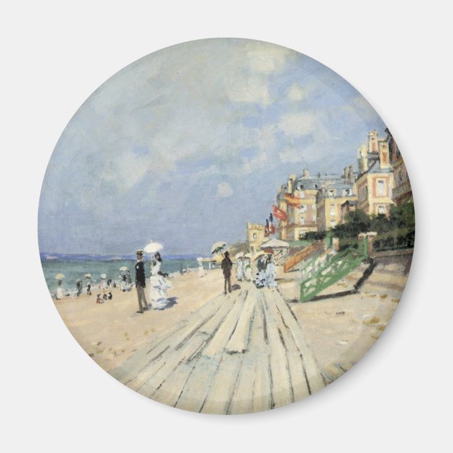 Imán El paseo marítimo de Trouville por Claude Monet (Frente)
