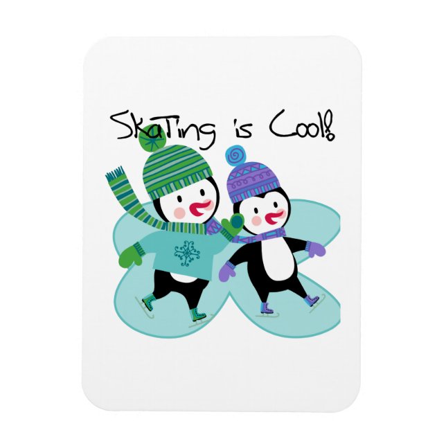 Imán El patinaje sobre pingüinos es Guay (Vertical)