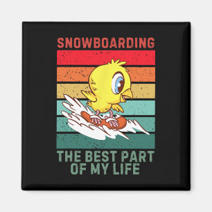 Imán El Pato Vintage La Mejor Parte De Mi Vida Snowboar