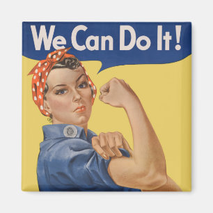Imán El patriótico vintage Rosie the Riveter, ¡Podemos