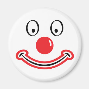 Imán El payaso gezicht conoció a rode neus. Clownsgezic