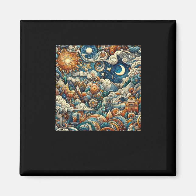 Imán El Pegatina del Palacio del Cielo (Frente)