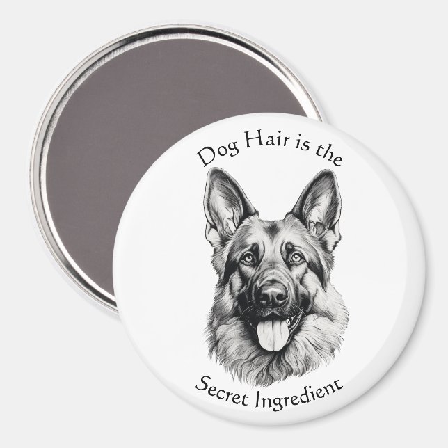 Imán El pelo de perro es el ingrediente secreto Magnet (Anverso/Reverso)