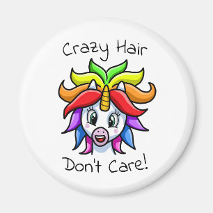 Imán El pelo loco de Unicornio no se preocupa