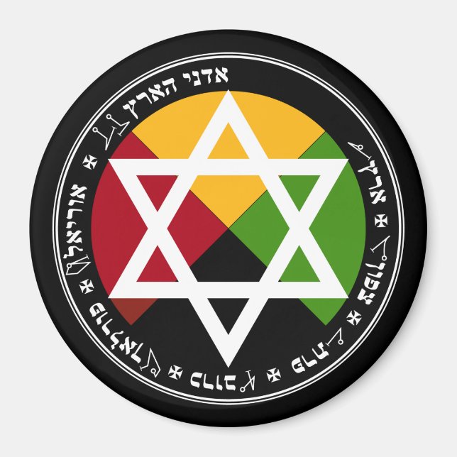 Imán El Pentáculo de la Tierra del Amanecer Dorado sobr (Frente)