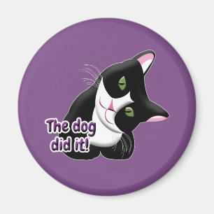 Imán El perro lo hizo Cat