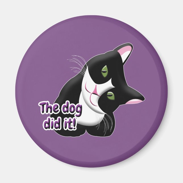 Imán El perro lo hizo Cat (Frente)