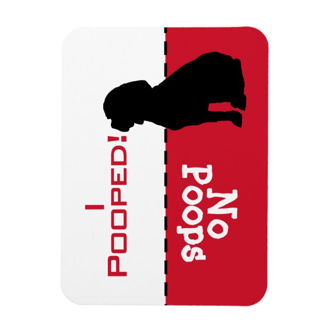 Imán El Perro Tiene Que Ir A Poop Magnet, Perro de remo (Vertical)