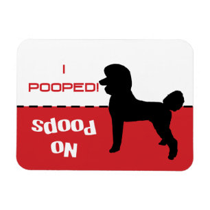 Imán El perro tiene que ir al baño, Poodle estándar