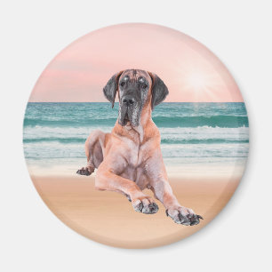 Imán El personalizado cuece a un gran perro danés senta