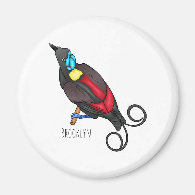 Imán El personalizado de aves del paraíso de Wilson (Frente)