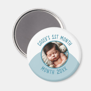 Imán El Personalizado del primer mes del bebé, añadir n