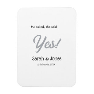 Imán Él pidió ella dijo que sí compromiso simple plata 