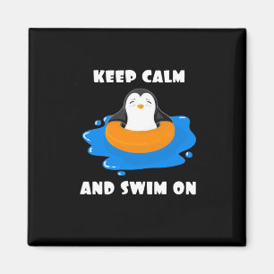 Imán El Pingüino Mantenga La Calma Y Bañe