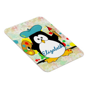 Imán El pintor artístico del pingüino personaliza