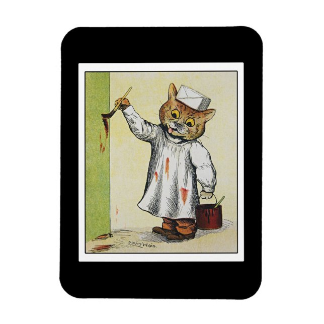 Imán El pintor, ilustrado por Louis Wain (Vertical)
