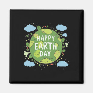 Imán El planeta Tierra linda diciendo feliz Día de la T