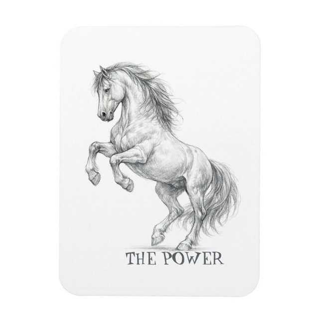 Imán El Poder del Semental | Gráfico de Caballo Majestu (Vertical)