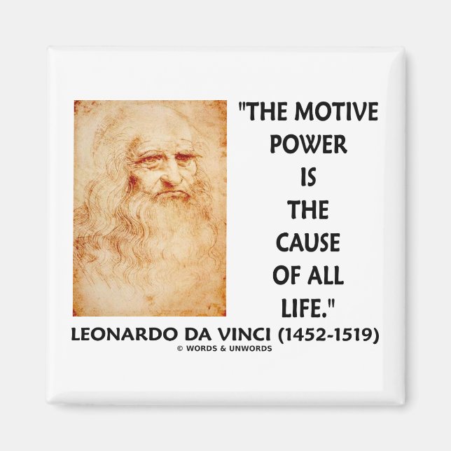 Imán El Poder Motivo da Vinci Es La Causa De Toda La Vi (Frente)