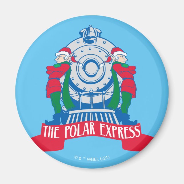 Imán El Polar Express | Elfos en pie por tren (Frente)