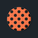 Imán El polka negro se pone sobre el naranja<br><div class="desc">El polka negro se pone sobre el naranja</div>