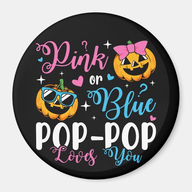 Imán El Pop-Pop Rosa O Azul Ama El Círculo De Bebés De  (Frente)