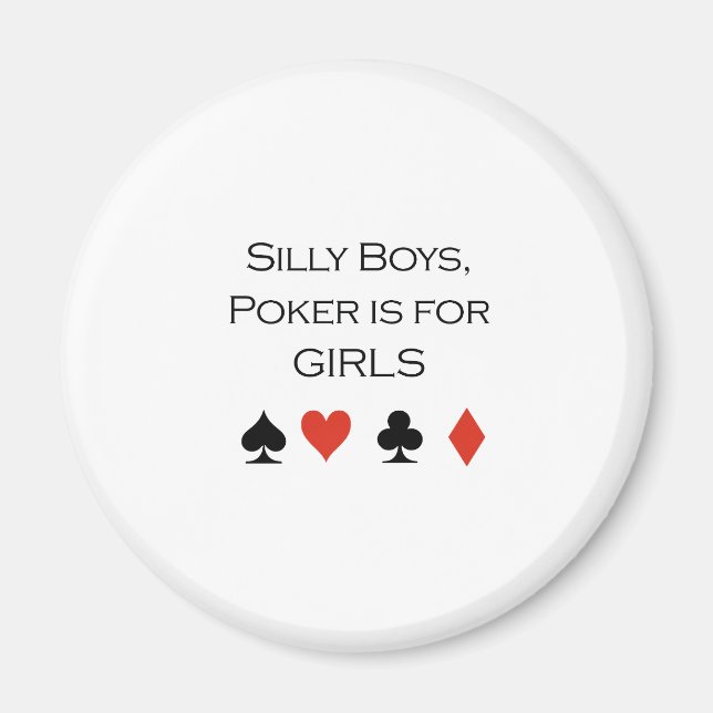 Imán El póquer de los chicos tontos es para camisetas d (Frente)