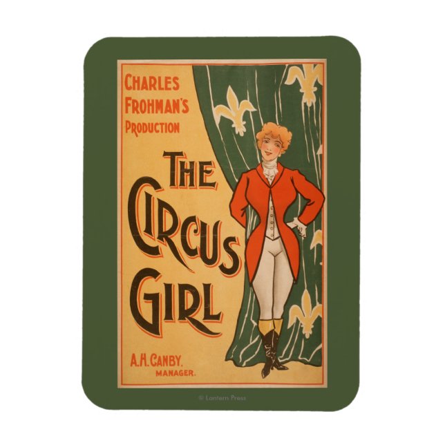 Imán El Poster teatral Chica del circo #1 (Vertical)