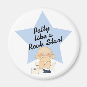 Imán El Potty tiene gusto de una estrella del rock