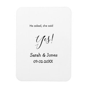 Imán Él preguntó ella dijo que sí compromiso simple min