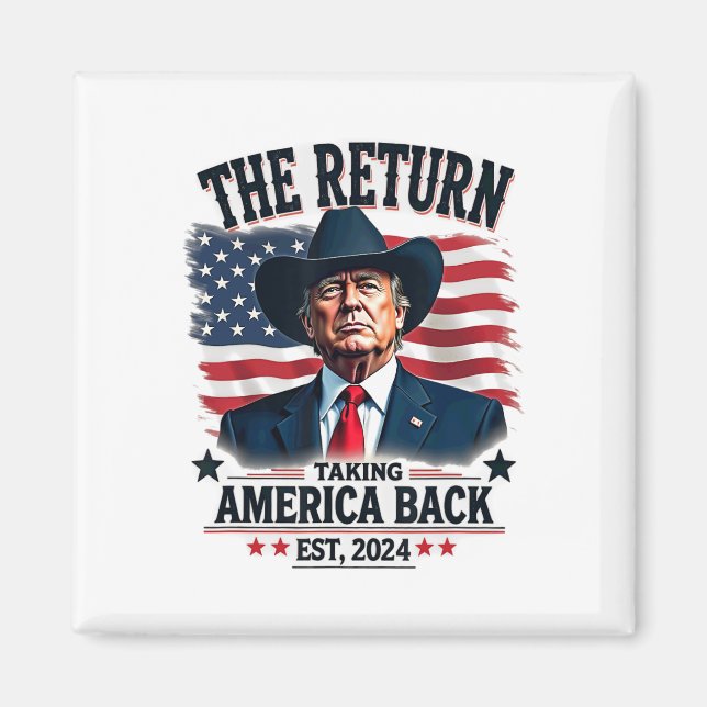 Imán El presidente patriótico Donald Trump se desvanece (Frente)