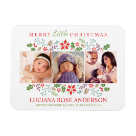 Imán El primer Collage de fotos de un bebé de Navidades