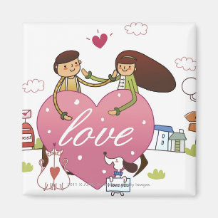 Imán El primer de un par que lleva a cabo un corazón