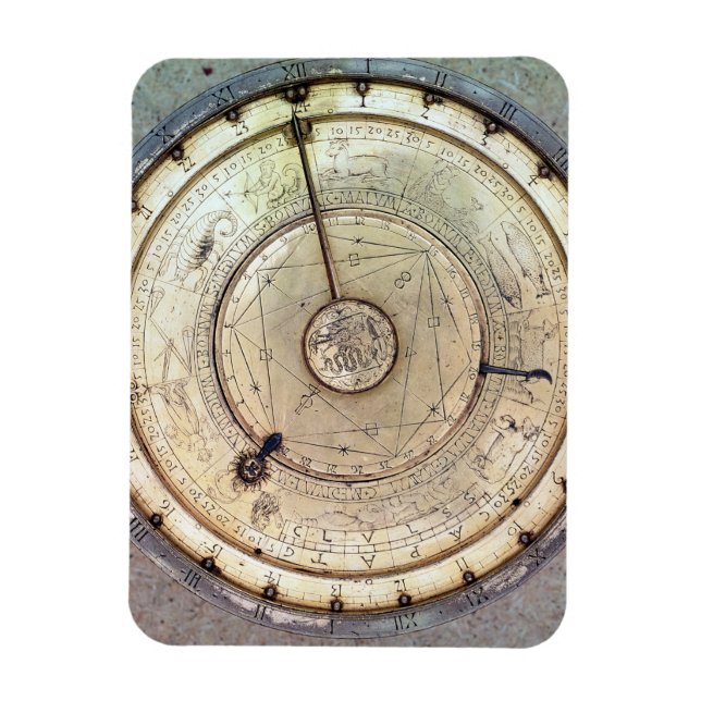 Imán El primer reloj de primavera con combustible, vist (Vertical)