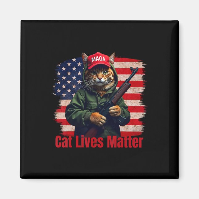 Imán El problema de las vidas de los gatos es gracioso, (Frente)