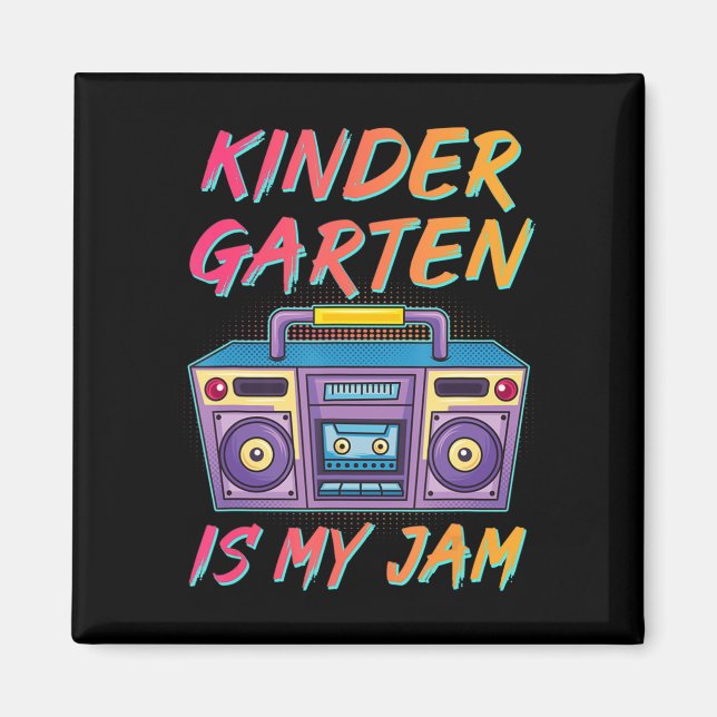 Imán El profesor de guardería Retro 80 de vuelta a la e (Frente)