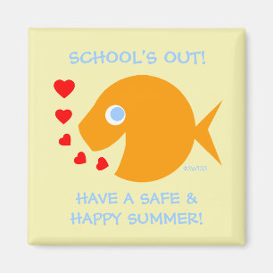 Imán El profesor desea un verano feliz para terminar el