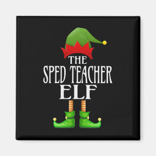 Imán El profesor Elf Xmas Divertida Familia Coincide co