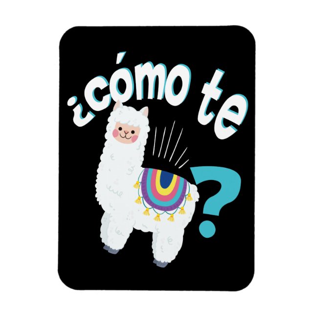 Imán El profesor español Funny Llama Lover Alpaca regal (Vertical)