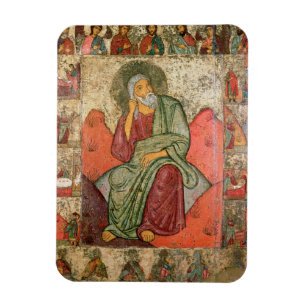 Imán El profeta Elías, escuela de Pskov (el panel)