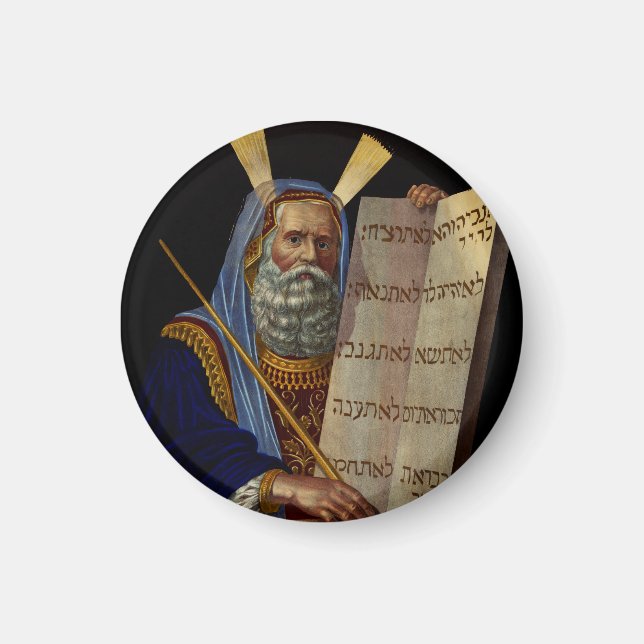 Imán El profeta Moisés con los comprimidos de la ley (Frente)