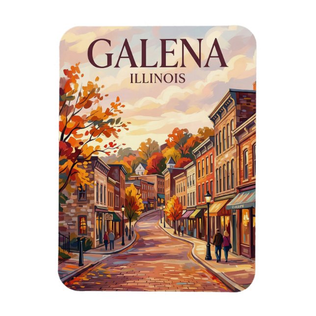Imán El Pueblo Histórico de Galena EE. UU. (Vertical)