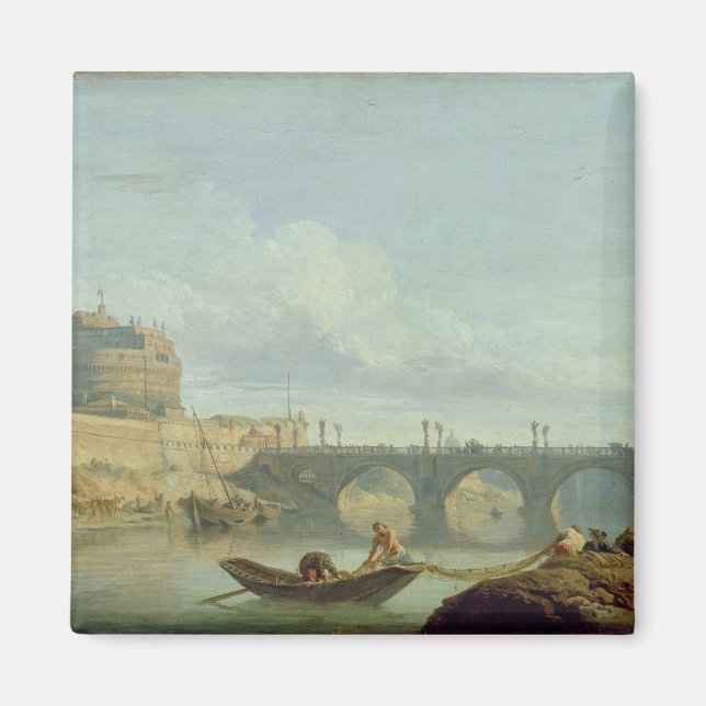 Imán El puente y el castillo de Sant'Angelo, 1745 (Frente)