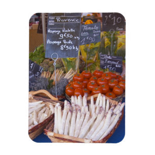 Imán El puesto de mercaderes callejeros con blanco