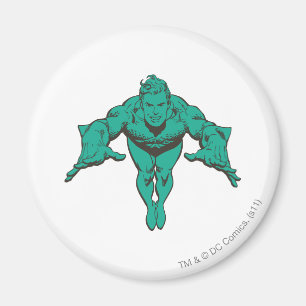 Imán El pulmón de Aquaman hacia adelante - Verde azulad