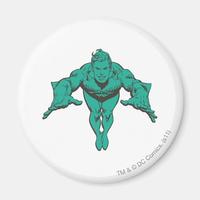 Imán El pulmón de Aquaman hacia adelante - Verde azulad (Frente)