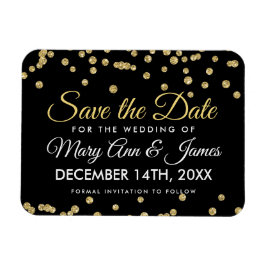 Imán El Purpurina de oro Confetti La Boda Negra Salva L