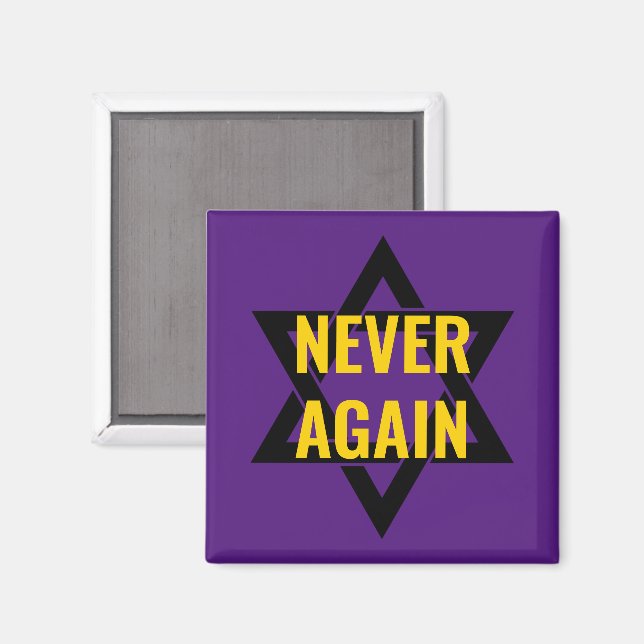 Imán El recuerdo del Holocausto NUNCA MÁS (Anverso/Reverso)