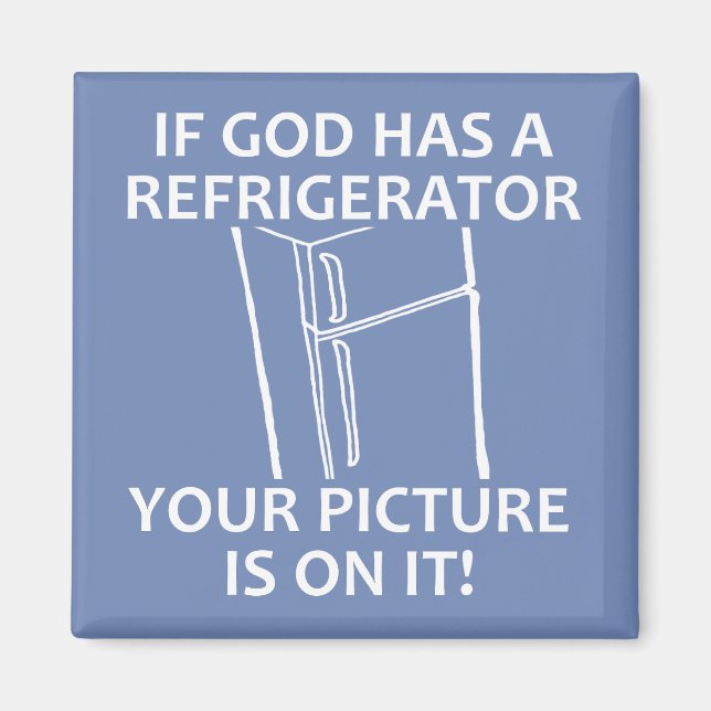 Imán El refrigerador de Dios cristiano tu imagen (Frente)