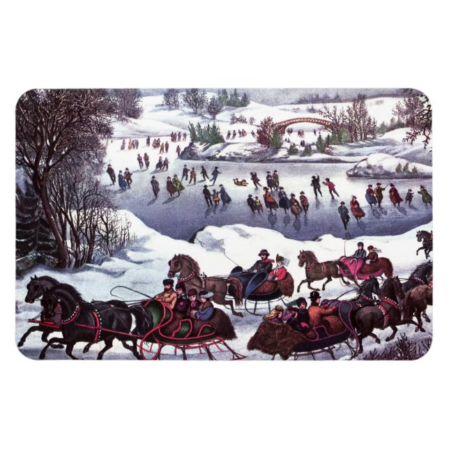 Imán El regalo de los Navidades de la escena vitícola d (Horizontal)
